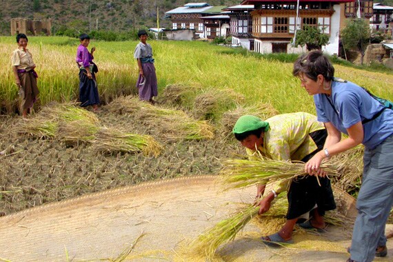 ...passing by small traditional farms. The Bhutanese people are warm and welcoming.