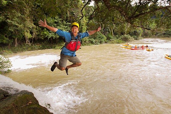 The dynamic nature of the river includes pour-overs and spectacular waterfalls.