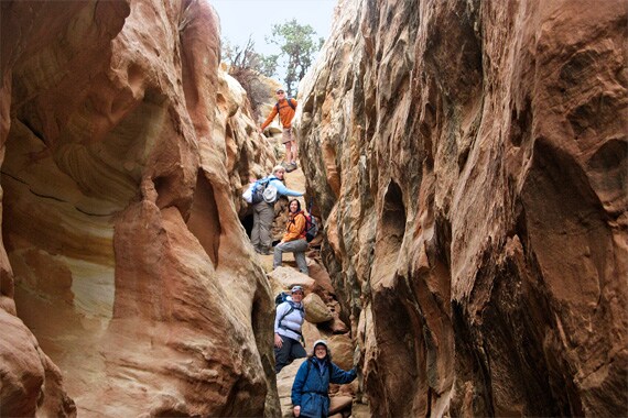 Scrambling, hiking and soaking up the amazing Southwest scenery builds great group camaraderie. Come join us on this unforgettable trip.