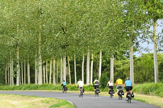 Most of our rides take place on paved, protected bike paths that wind through the French countryside's forests, villages, family-owned farms and vineyards, and magnificent chateaux.