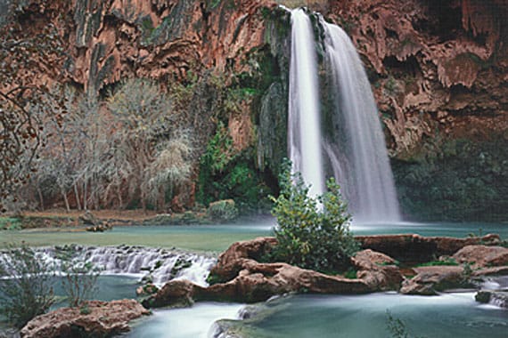 Instead of hiking, feel free to spend the day swimming in the pools, which are just a short walk from the campsite.