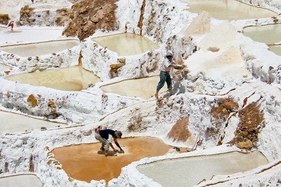Hike to the multi-tiered Pichincoto mines, local salt mines used by the Inca as a mineral source and still visited by Andean residents today.