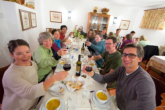 Wines complement fresh vegetables and meat of which a local specialty is black Iberian pork. Fed from acorn oak forests, its flavor is unique.