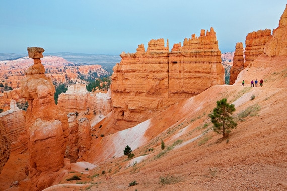 Before the final push to the top of Angel's Landing, we're awed by stunning views of the valley floor and surrounding peaks from high atop Scout's Lookout.