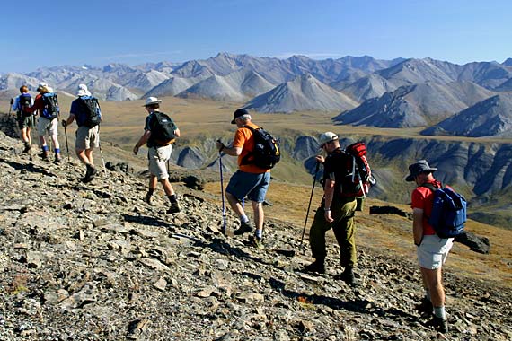 Stretching over 700 miles, the Brooks Range is home to golden eagles, Dall's sheep, wolves and grizzly bear.