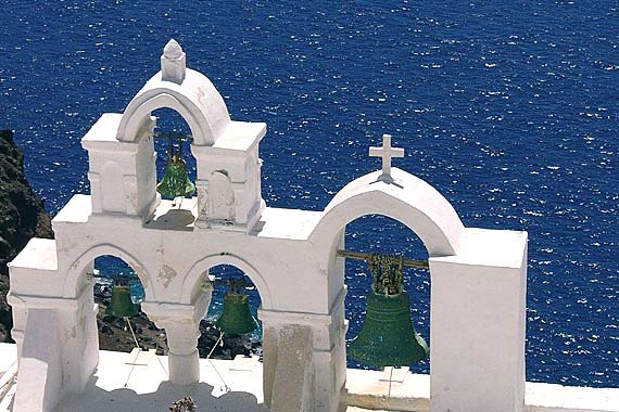 Our hike from Fira to Oia, along the edge of Santorini's underwater caldera, offers fantastic views.