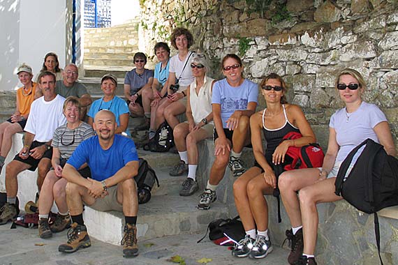 Enjoy the companionship of other Greek Island hikers and sun-seekers.
