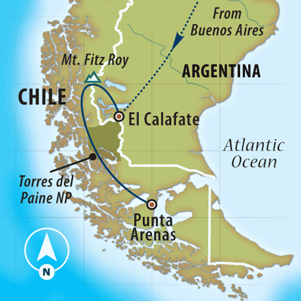 + Enlarge Trip Map map of argentina patagonia. + Enlarge Trip Map
