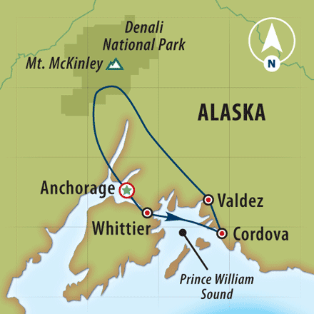 prince william sound map. Denali amp; Prince William Sound