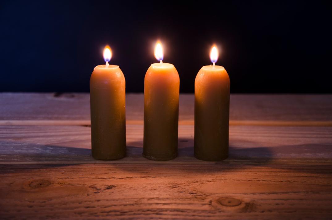 Location Image for Candle Lantern Beeswax Candles - Package of 3