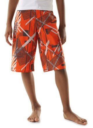 On Body Image of color Hot Pepper Geo Print