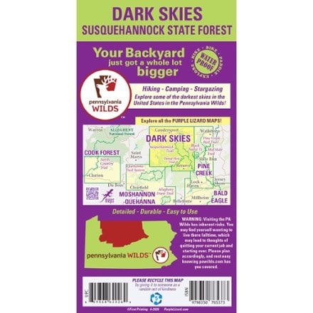 Purple Lizard Maps Dark Skies / Susquehannock State Forest Lizard Map 1