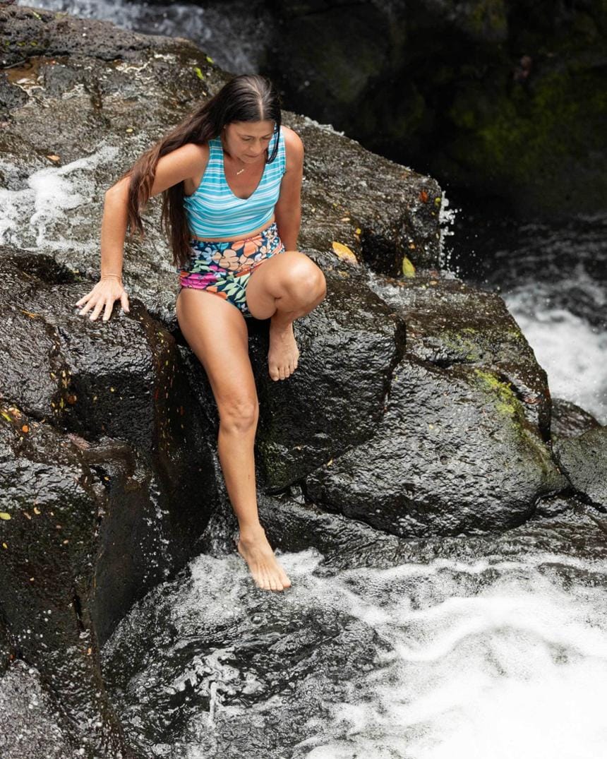 Location Image for Ruched High Rise Swimsuit Bottoms - Women's