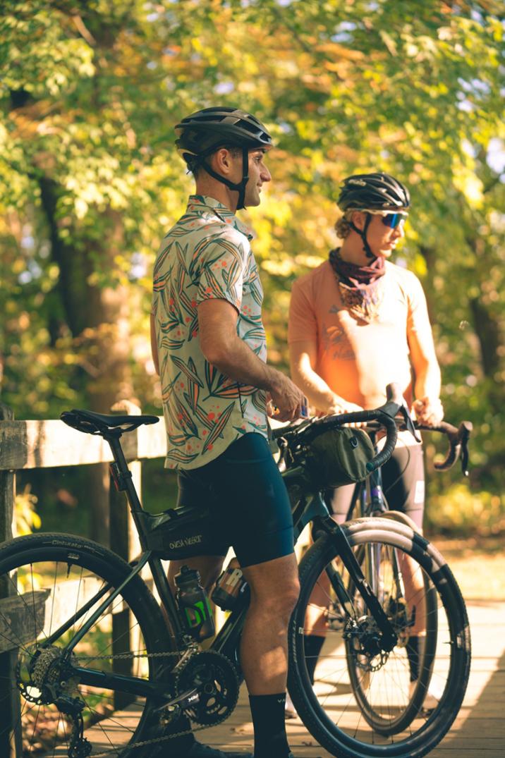 Location Image for Touring Tech Button Cycling Shirt - Men's