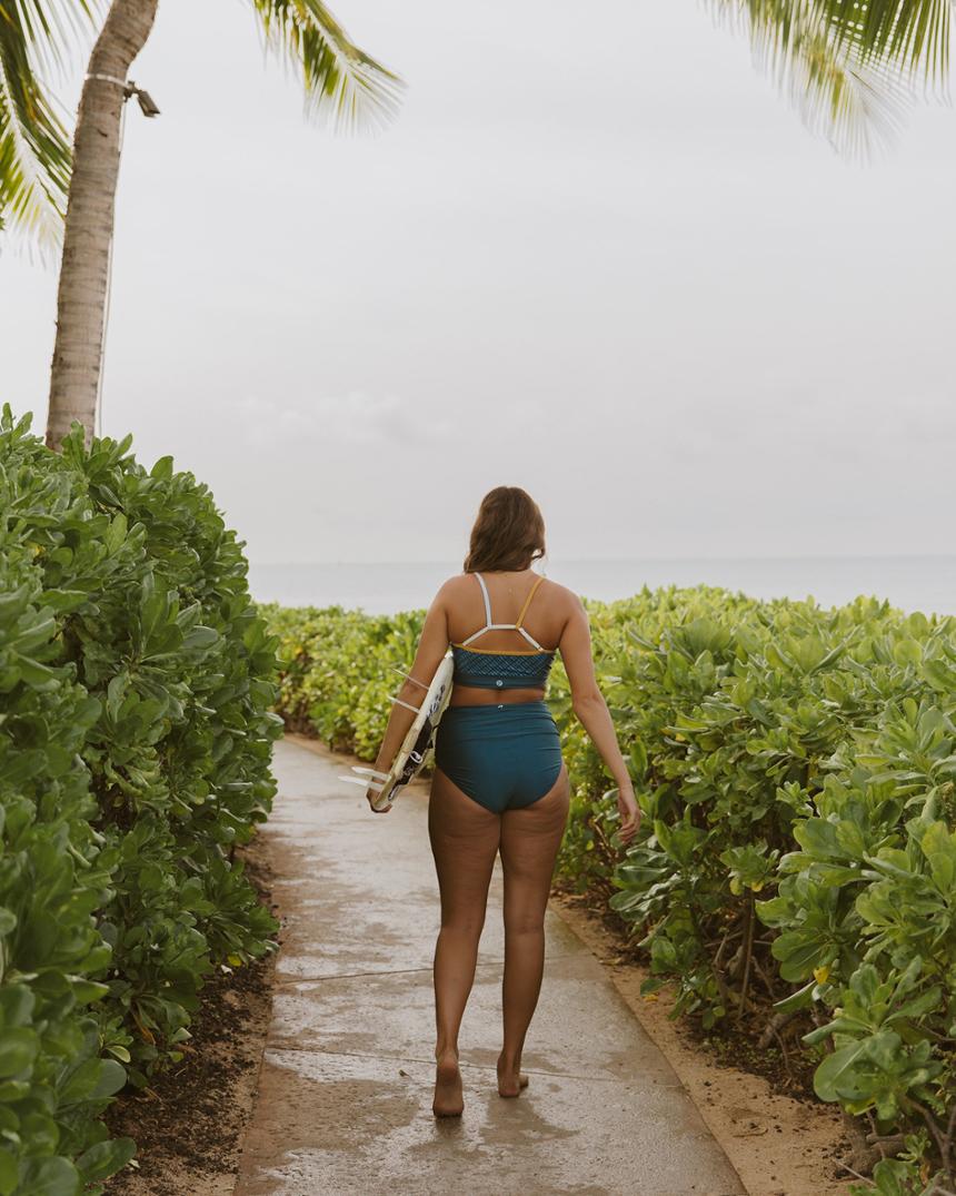 Location Image for Ruched High Rise Swimsuit Bottoms - Women's