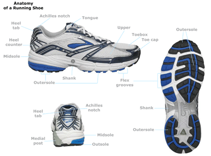 Anatomy of a running shoe