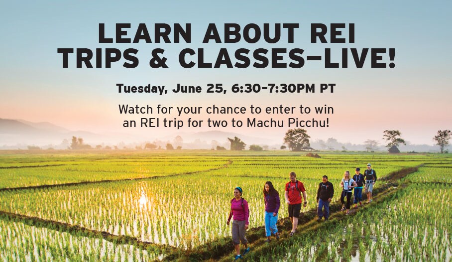 Learn about REI trips and classes 6:30-7:30pm Tuesday June 25, 2013