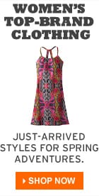 Women's top-brand clothing: Just-arrived styles for spring adventures. Shop now