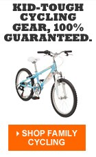 Kid-tough gear, 100% guaranteed. Shop family cycling
