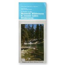 Monarch Wilderness and Jennie Lakes Wilderness Area Map