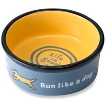 Life is good Ceramic Pet Bowl