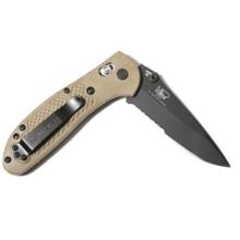 Benchmade 551 Griptilian Serrated Locking Knife - Sand