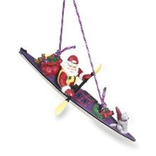 Outside Inside Santa Sea Kayak Ornament