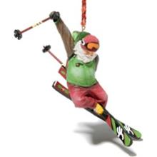 Outside Inside Free Ski Santa Ornament