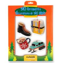 Outside Inside Vintage Alpine Ski Ornament Set