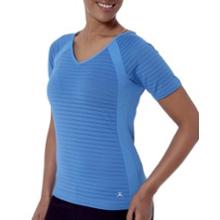 Danskin Jacquard V-Neck Tee - Women's