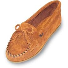 Minnetonka Kilty Suede Hardsole Moc Shoes - Women's