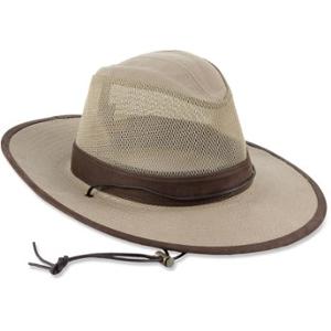Dorfman Pacific Cotton/Canvas Mesh Safari Hat