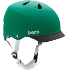 Bern Watts EPS Graphic Bike Helmet - Green w/ Black Brim