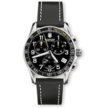 Victorinox Classic Chronograph Watch - Black Leather Band - Men\'s - 2009 Overstock