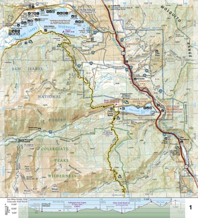 Colorado Trail Collegiate Loop Topographic Map Guide