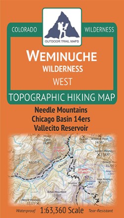 Colorado Weminuche Wilderness West Map