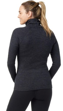Thermal Merino Rib Turtleneck Base Layer Top - Women's