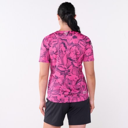 Grid Floral LTD Printed Bike T-Shirt - Women's