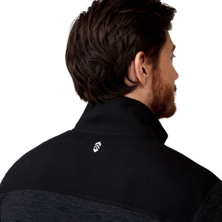 Sueded Melange Quarter-Zip Top - Men's