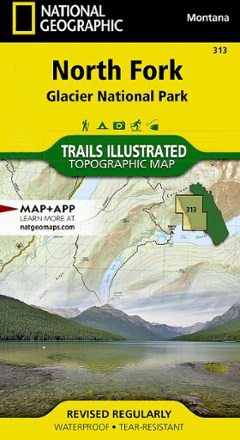 North Fork: Glacier National Park Topographic Map