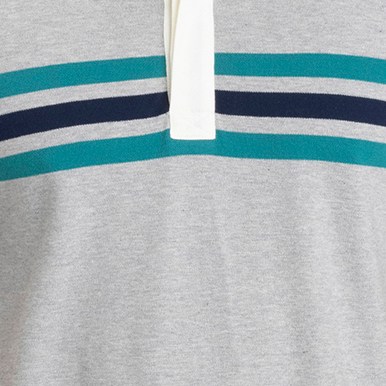 Ashby Pique Striped Polo Shirt - Men's