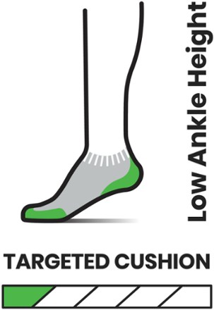 Performance Run Targeted Cushion Low Ankle Socks - Men's