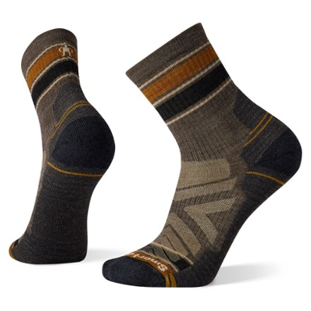 Hike Light Cushion Striped Mid Crew Socks - Men's