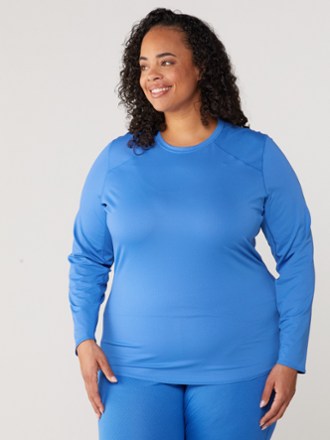 Lightweight Base Layer Long-Sleeve Crew Top - Women's Plus Sizes