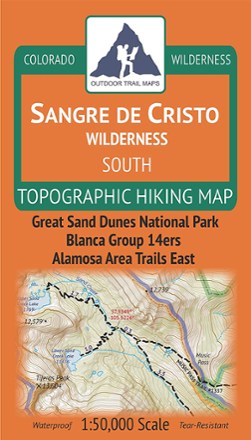 Colorado Sangre de Cristo Wilderness South Map