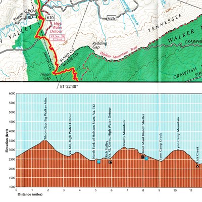 Appalachian Trail Southwest Virginia Guidebook and Maps Set