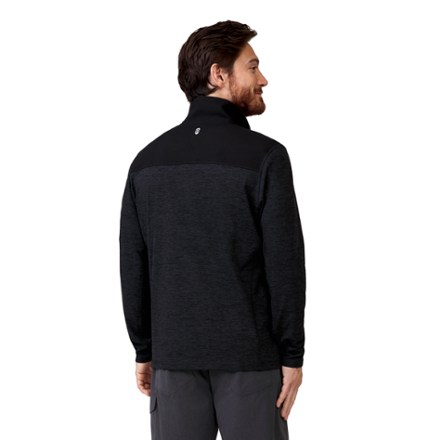 Sueded Melange Quarter-Zip Top - Men's