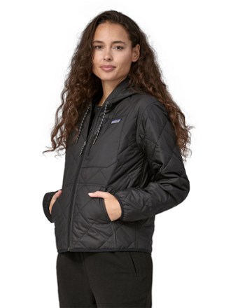 Diamond Quilted Bomber Insulated Hoodie - Women's