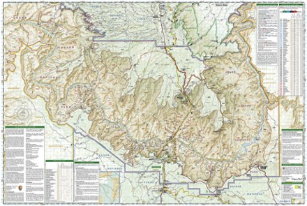 Grand Canyon National Park Trail Map - East