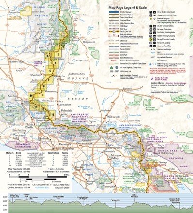 Pacific Crest Trail Topographic Map Guide: Scodie, Piute, and Tehachapi Mountains